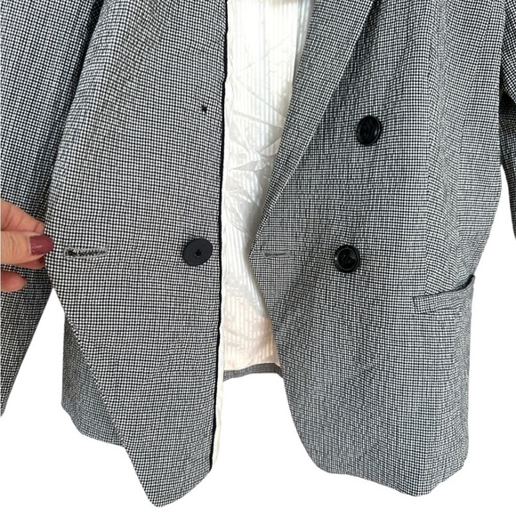 Banana Republic blazer, double breasted, in a stretch cotton blend, gingham - Picture 6 of 12